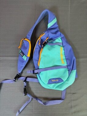 Patagonia Atom Sling 8L Backpack Teal Purple Crossbody Hiking Travel Bag